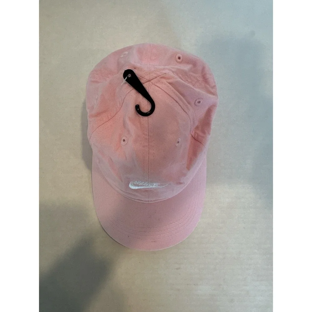 Nike Pink Toddler Child Hat Canvas Adjustable White Swoosh
